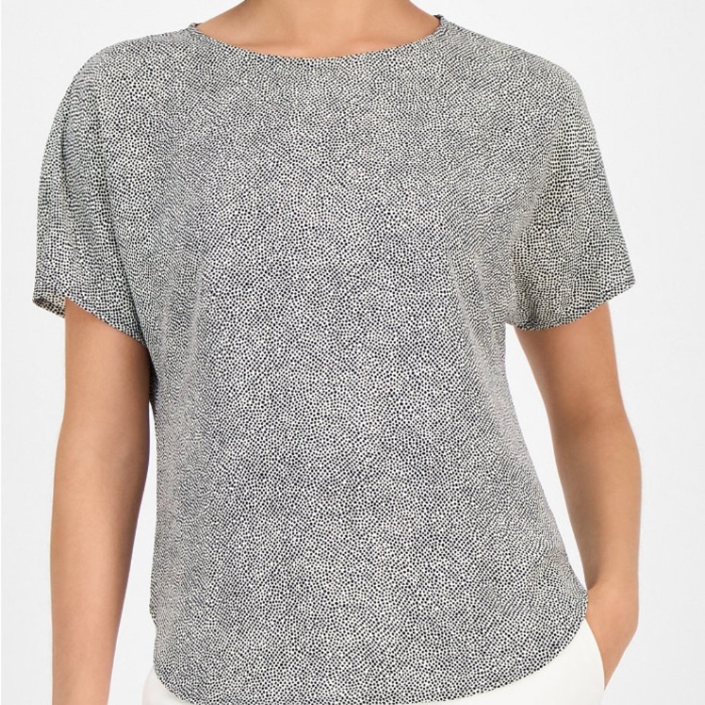 Anne Klein Monochrome Speckled Blouse